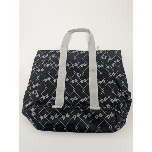 HARAJUKU LOVERS Tote Bag Black/ Grey Snap‎ Top Uh-O Safety Net 8302 - Picture 6 of 9